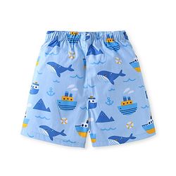 Babyhug Poplin Woven Boxers with Animal & Leaves Print Pack of 3 - Blue & Green