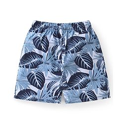 Babyhug Poplin Woven Boxers with Animal & Leaves Print Pack of 3 - Blue & Green