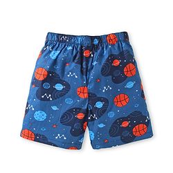 Babyhug Poplin Woven Boxers with Dino & Space Theme Print Pack of 3 - Blue & Light Green