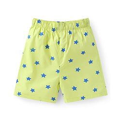 Babyhug Poplin Woven Boxers with Dino & Space Theme Print Pack of 3 - Blue & Light Green