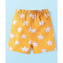 Babyhug Cotton Poplin Woven Boxer with Star Print Pack of 3 - Navy Blue Yellow