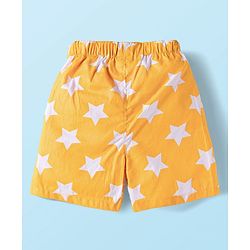 Babyhug Cotton Poplin Woven Boxer with Star Print Pack of 3 - Navy Blue Yellow