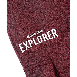 Babyhug Cotton Knit Full Length Lounge Pants with Mountain Explorer Print - Maroon