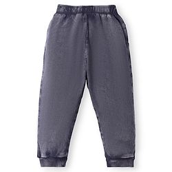 Babyhug Cotton Knit Full Length Cut & Sew Lounge Pants - Grey