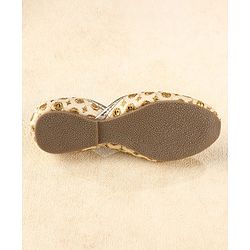 Cute Walk by Babyhug Slip On Mojaris With Sequin Embroidery - Golden