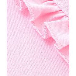 Babyhug Single Jersey Knit Singlet Sleeves Solid Color Frock & Bloomer with Frill Detailing - Baby Pink
