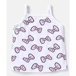 Babyhug Disney Single Jersey Knit Singlet Sleeves Slips  with Minnie Mouse Graphics Pack of 3 -White Purple & Pink