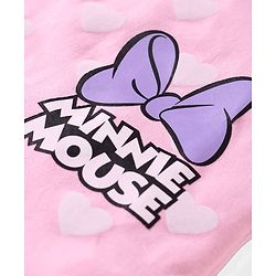 Babyhug Disney Single Jersey Knit Singlet Sleeves Slips  with Minnie Mouse Graphics Pack of 3 -White Purple & Pink