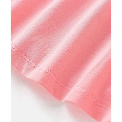 Babyhug Single Jersey Knit Singlet Sleeves Frock with Bloomer & Frill Detailing - Peach