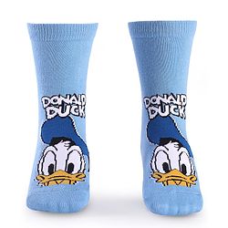 Cute Walk By Babyhug Disney Ankle Length Anti-Bacterial Socks With Mickey, Goofy And Donald Graphics Pack Of 3 - Green Red & Blue