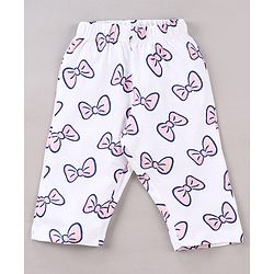 Babyhug Disney Single Jersey Knit Full Sleeves Night Suit With Minnie Mouse Print - White