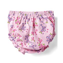 Babyhug 100% Cotton Single Jersey Knit Half Sleeves Floral Printed Frock with Bloomer & Bow Applique - Pink