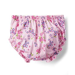 Babyhug 100% Cotton Single Jersey Knit Half Sleeves Floral Printed Frock with Bloomer & Bow Applique - Pink