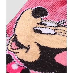 Cute Walk By Babyhug Disney Ankle Length Anti-Bacterial Socks  With Minnie Mouse Graphics Pack Of 3 - Pink & White