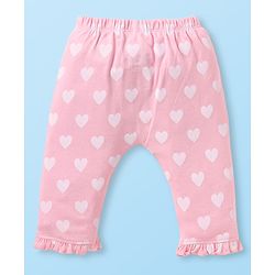 Babyhug Disney Interlock Knit Full Length Diaper Leggings With Minnie Mouse Graphics & Bow Detailing Pack Of 3 - Purple Pink & White