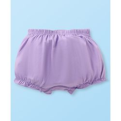 Babyhug Disney Single Jersey Knit Bloomers with Minnie Mouse Graphics Pack of 3 - Pink White & Lavender