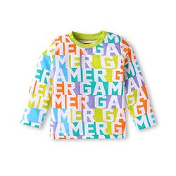 Babyhug Cotton Knit Full Sleeves Night Suit with Text Print - Light Green