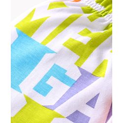 Babyhug Cotton Knit Full Sleeves Night Suit with Text Print - Light Green