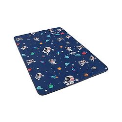 Babyhug Disney Premium Reversible Foldable Waterproof Floor mat- 6ftx4ft|Thickness 8mm|Space Theme|Colorful|Learn and Play Mat|Soft Foam| Anti-Slip Mat|Baby Massage| Carry Bag|BIS Certified