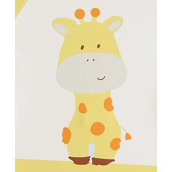 Babyhug Half Raglan Sleeves Legged Swimsuit with Giraffe Print - Yellow