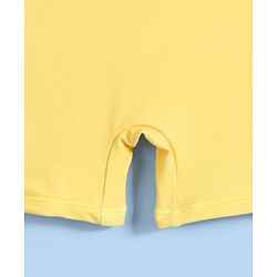 Babyhug Half Raglan Sleeves Legged Swimsuit with Giraffe Print - Yellow