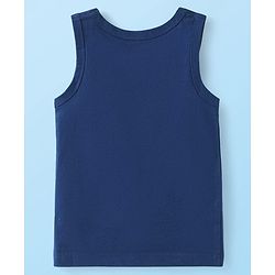 Babyhug Disney Interlock Knit Sleeveless Vests with Simba Graphics Pack of 3 - Green Navy Blue & White