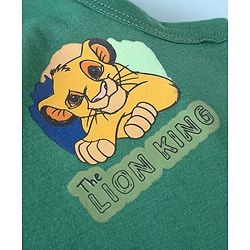 Babyhug Disney Interlock Knit Sleeveless Vests with Simba Graphics Pack of 3 - Green Navy Blue & White
