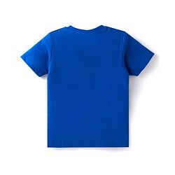 Babyhug Cotton Knit Half Sleeves T-Shirts With Animal & Text Print Pack Of 3 - Orange & Blue