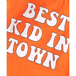 Babyhug Cotton Knit Half Sleeves T-Shirts With Animal & Text Print Pack Of 3 - Orange & Blue