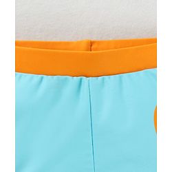 Babyhug Swimming Trunk & Cap with Dino Print - Blue