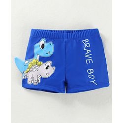 Babyhug Swimming Trunk with Dino Print - Blue
