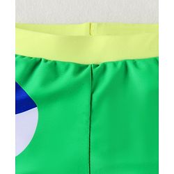 Babyhug Swimming Trunk & Cap with Horse Print - Green