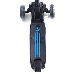 Babyhug 3 Wheel Blue & Black Foldable Kids Scooter With LED Wheels & Music|4 Level Adjustable|Non-Slip Wide Deck| 50 Kg Capacity| Lean to Steer Mechanism| Foot Brake| Easy Fold Design | No Assembly