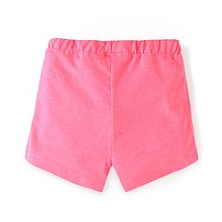 Babyhug Single Jersey Knit Sleeveless Top & Shorts Set With Parrot Print & Embroidery - Yellow & Pink