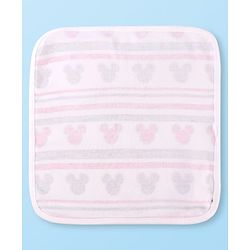 Babyhug Disney Interlock Knit Wash Clothes with Mickey Mouse Graphics Pack of 3 - Navy Blue Red & White