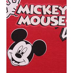 Babyhug Disney Interlock Knit Wash Clothes with Mickey Mouse Graphics Pack of 3 - Navy Blue Red & White