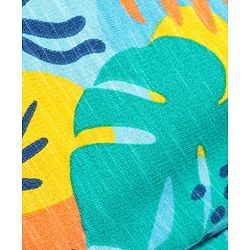 Babyhug Terry Knit Mid Thigh Length Shorts with Tropical Theme Print - Aqua Blue