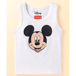 Babyhug Disney Interlock Knit Sleeveless Vests with Mickey Mouse Print Pack of 3 - Red White & Navy Blue
