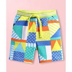 Babyhug Terry Knit Mid Thigh Shorts with Nautical Theme Print - White