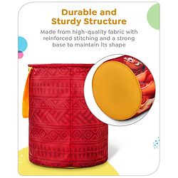 Babyhug Disney Foldable Laundry Bag with Handle Lion King Theme - Red