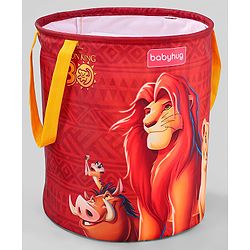 Babyhug Disney Foldable Laundry Bag with Handle Lion King Theme - Red