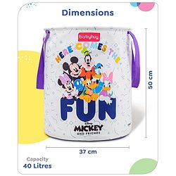 Babyhug Disney Foldable Laundry Bag with Handle Lion King Theme - Red