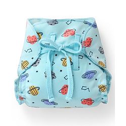 Babyhug Leak-Proof Cloth Langot Pack of 3 Small Solar Print - Multicolour | Triple Layer Protection | Reusable | Designed for Short Term Comfy Wear | Mess Free