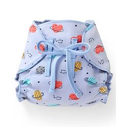Babyhug Leak-Proof Cloth Langot Pack of 3 Small Solar Print - Multicolour | Triple Layer Protection | Reusable | Designed for Short Term Comfy Wear | Mess Free
