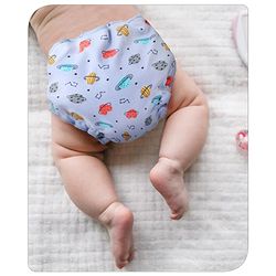 Babyhug Leak-Proof Cloth Langot Pack of 3 Large Solar Print - Multicolour | Triple Layer Protection | Reusable | Designed for Short Term Comfy Wear | Mess Free