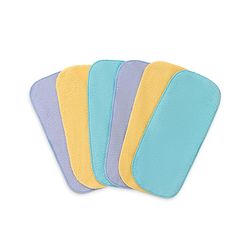 Babyhug Reusable Stay Dry Fleece Cloth Diaper Inserts Pack of 6 -Multicolour