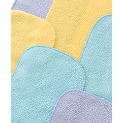 Babyhug Reusable Stay Dry Fleece Cloth Diaper Inserts Pack of 6 -Multicolour