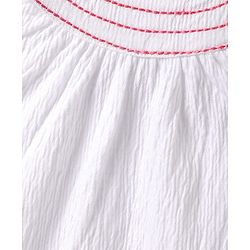 Babyhug Single Jersey Knit Sleeveless Top & Skirt Set with Polka Dots Print - Red & White