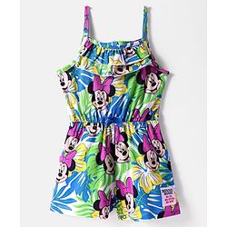 Babyhug Disney Singlet Sleeves Jumpsuit with Minnie Mouse Print