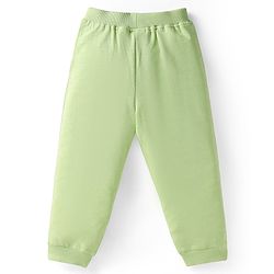 Babyhug Single Jersey Knit Full Sleeves Cut & Sew T-Shirt & Lounge Pant Set - Light Green
